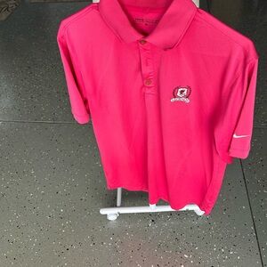Nike Mens Bright Pink Polo Shirt